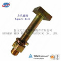 Square Head Bolts with Nut and Washer for Rail Fastening System